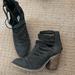 Free People Shoes | Free People Hybrid Heels Black Suede Leather Strappy Heeled Booties | Color: Black | Size: 8