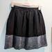 Madewell Skirts | Madewell Black & Gray Colorblock Mini Skirt- Pockets! (Small) | Color: Black/Gray | Size: S