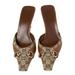 Gucci Shoes | Gucci Beige/Brown Guccissima Canvas Horsebit And Bits Chain Slides Size 8.5 | Color: Tan | Size: 8.5