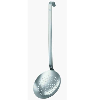 Schaumlöffel RÖSLE, silber (edelstahlfarben), B:12cm Ø:12cm, Edelstahl 18/10, Kochlöffel, Abseihlöffel mit Hakengriff, Edelstahl 18/10, spülmaschinengeeignet
