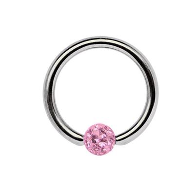 Dehnschnecke ADELIA´S "Piercing Ohrpiercing" rosa Damen Piercings Adelia´s Titan Piercing Ring mit Ferido Epoxy Kugel
