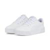 Sneaker PUMA "Carina 2.0 Sneakers Mädchen", Kinder, Gr. 31, grau (weiß silber gray), Obermaterial: Synthetik, Textil; Futter: Textil; Innensohle: Textil; Laufsohle: Gummi, Schuhe