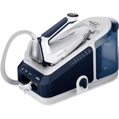 BRAUN Dampfbügelstation "CareStyle 7 Pro IS7282 BL", weiß (weiß, blau), Dampfbügelstationen Image