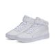 Sneaker PUMA "Carina 2.0 Mid Sneakers Damen" Gr. 40.5, grau (white silver gray) Schuhe Schnürstiefeletten
