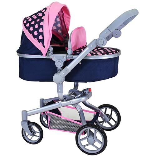„Kombi-Puppenwagen KNORRTOYS „“Boonk – Pink Hearts““ Puppenwagen pink (pink hearts) Kinder Puppenwagen -trage“