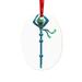 Marick Booster Staff Holiday Shaped Ornament Ceramic/Porcelain in Blue/Green/White | 3.15 H x 2.36 W x 0.12 D in | Wayfair SUB-CEORN-OVAL20