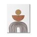 Stupell Industries Boho Shapes Stacked Abstract Round Curves Brown Black Framed Giclee Texturized Art By JJ Design House LLC Canvas in White | Wayfair