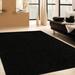 Black 72 x 72 x 0.5 in Area Rug - Ebern Designs Square Viriato Solid Color Machine Braided Polypropylene Area Rug | 72 H x 72 W x 0.5 D in | Wayfair