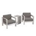 Orren Ellis Smitherman 3 Piece Seating Group w/ Cushion Wood/Metal in Brown | Outdoor Furniture | Wayfair C47EABAFDB1C44CD87F4197553C9100E