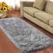 Gray 60 x 24 x 3 in Area Rug - Mercer41 Dorcer Machine Tufted Faux Fur Area Rug in Faux Fur | 60 H x 24 W x 3 D in | Wayfair