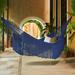 Dakota Fields Double Spreader Bar Hammock Cotton in Blue | 79 W x 94 D in | Wayfair 7F51C59E851E4BDB8DB54D3CBEBD3A2E