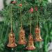 The Holiday Aisle® 4 Piece Glorious Leaves Hanging Figurine Ornament Set Wood in Brown/Red | 3.1 H x 2.2 W x 2.2 D in | Wayfair