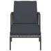 Red Barrel Studio® Outdoor Lounge Chair Plastic in Gray | 12.2 H x 23.6 W x 76.8 D in | Wayfair E08D41AE8C9E4258AFC5B5C7FA920093