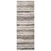 Black 72 x 27 x 0.25 in Area Rug - Breakwater Bay Square Bartlum Striped Hand Braided Area Rug in Ivory/Charcoal | 72 H x 27 W x 0.25 D in | Wayfair