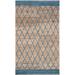 Blue/Brown 72 x 48 x 0.6 in Area Rug - Dakota Fields Alexey Geometric Hand Braided Area Rug in Navy & Sisal | 72 H x 48 W x 0.6 D in | Wayfair