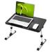 Inbox Zero Jonnye Notebook Bed Breakfast Laptop Tray Metal/Manufactured Wood in Black/Brown | 12.84 H x 20.75 W x 12.84 D in | Wayfair
