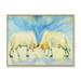 Millwood Pines Pastel Cows In Farm Landscape - Floater Frame Print on Canvas Canvas, Cotton in White | 24 H x 36 W x 1 D in | Wayfair