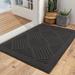 Latitude Run® Premium Indoor Outdoor Mat Rubber Backing Non Slip Super Absorbent Resist Dirt Entrance Rug Synthetics in Black | Wayfair