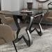 Orren Ellis Austie 58" Dining Table Glass/Metal in Black/Gray | 30 H x 58 W x 35 D in | Wayfair EB93071863E5492B96E7CE07B8598509