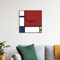 Horloge murale Mondrian, tableau noir magnétique, design moderne