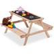 Table de jeu pour enfants, en bois, avec ardoise, d'extérieur, hlp: 51x90x87 cm, table à dessin,