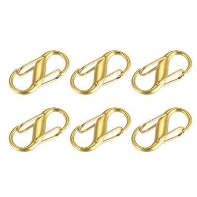 Adjustable Metal Buckle, 6Pcs 27x13mm Chain Shortener Bag Strap Clasp, Yellow - Yellow Gold - 27mm x 13mm