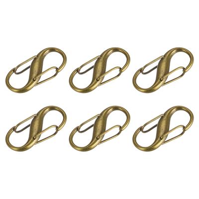 Adjustable Metal Buckle, 6Pcs 27x13mm Chain Shortener Bag Strap Clasp, Bronze - Dark Bronze - 27mm x 13mm