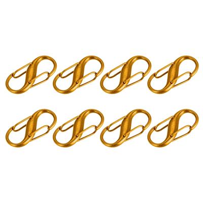 Adjustable Metal Buckle, 8Pcs 27x13mm Chain Shortener Bag Strap Clasp, Brown - 27mm x 13mm