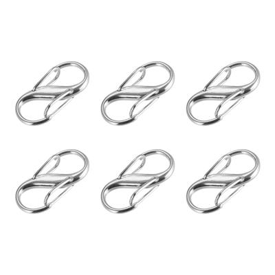 Adjustable Metal Buckle, 6Pcs 27x13mm Chain Shortener Bag Strap Clasp, Silver - Silver Tone - 27mm x 13mm