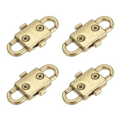 Adjustable Metal Buckles, 4Pcs 32x12mm Chain Shortener Bag Strap Clasps, Gold - Gold Tone - 32mm x 12mm