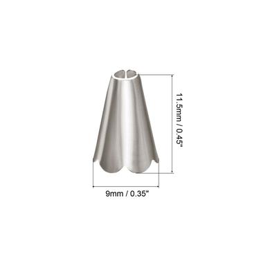 Pull Cord End,Blind Cord Bead Light Conical Shape Pull End Silver Tone 15pcs - Silver Tone