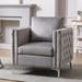 Modern Velvet Armchair Tufted Button Accent Chair