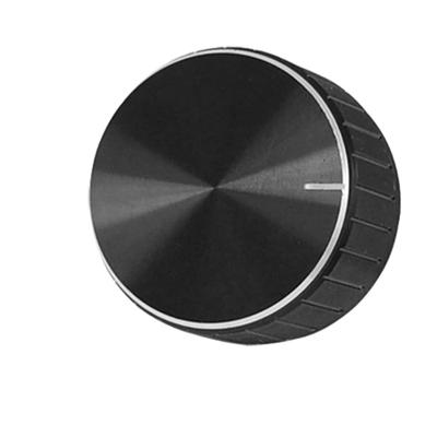 Black Aluminum Volume Control Amplifier Knob Wheel - 2.9 x 1.7cm (D*H)