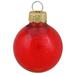 Matte Finish Glass Christmas Ball Ornaments - 3.25" (80mm) - Red - 8ct