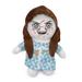 Warner Bros. Horror Movies The Exorcist Regan Standing Pose Plush Squeaker Dog Toy, Small, Multi-Color