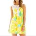 Lilly Pulitzer Dresses | Floral Lilly Pulitzer Dress | Color: Blue/Yellow | Size: 00