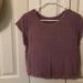 American Eagle Outfitters Tops | Baby Doll Tee | Color: Black/Brown | Size: S