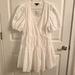 J. Crew Dresses | J. Crew Petite M Size White Color Puff-Sleeve Cotton Poplin Wrap Dress Brand New | Color: White | Size: M