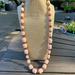 J. Crew Jewelry | 3/$30 J Crew Peach Marshmallow Crystal Beaded Necklace | Color: Orange/Pink | Size: Os