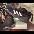 Adidas Shoes | Adidas Purebounce+ Men's Casual Running Shoes Black/Silver Metallic F36925 | Color: Black/Red/Silver | Size: 12