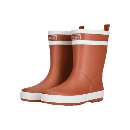 Gummistiefel ZIGZAG Gr. 35, braun (hellbraun, weiß) Schuhe Outdoorschuhe aus hochwertigem Naturkautschuk