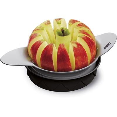 Obstschneider GEFU "Pomo", silber (schwarz, silberfarben), Ø:11cm, Edelstahl 18/10, Küchenschneider, japanisches Klingenstahl Image
