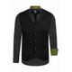 Langarmhemd RUSTY NEAL Gr. 5XL, EURO-Größen, schwarz (schwarz, khaki) Herren Hemden Langarm