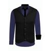 Langarmhemd RUSTY NEAL, Herren, Gr. L, EURO-Größen, blau, 60% Baumwolle, 37% Polyester, 3% Elasthan, mehrfarbig, casual, ohne Ausschnitt, Langarm, Hemden, bestehend aus Hemd, Weste und Krawatte