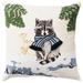 Trinx Dondra Racoon Square Throw Pillow Polyester/Polyfill/Cotton | 20 H x 20 W x 0.5 D in | Wayfair 7BBD0A8FE5144C55BA3ABCA2A3BDEAE7
