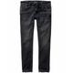 Mey & Edlich Herren Jeans-Hose Slim Tapered Schwarz einfarbig