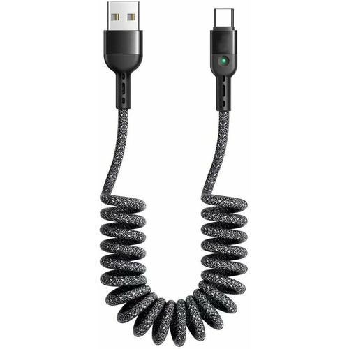 Langray - USB Typ C Kabel, Spiralkabel USB C Kabel auf USB 2.0,Verlängerungskabel und