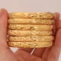 Bracelets en or de dubaï pour femmes et hommes 8MM 6 pièces/lot Bracelets éthiopiens de couleur