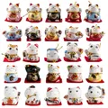 Mini figurine de chat porte-bonheur en céramique Feng Shui Maneki Neko mignon décoration de