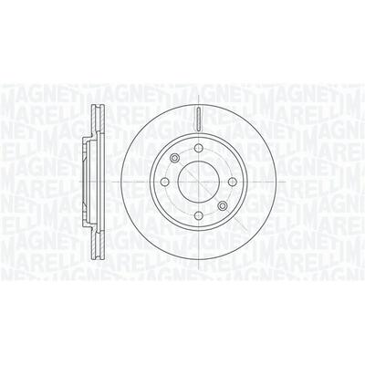 MAGNETI MARELLI Bremsscheibe vorne rechts links innenbelüftet Ø247mm 247mm für PEUGEOT CITROËN 1687773880 1611841180 956